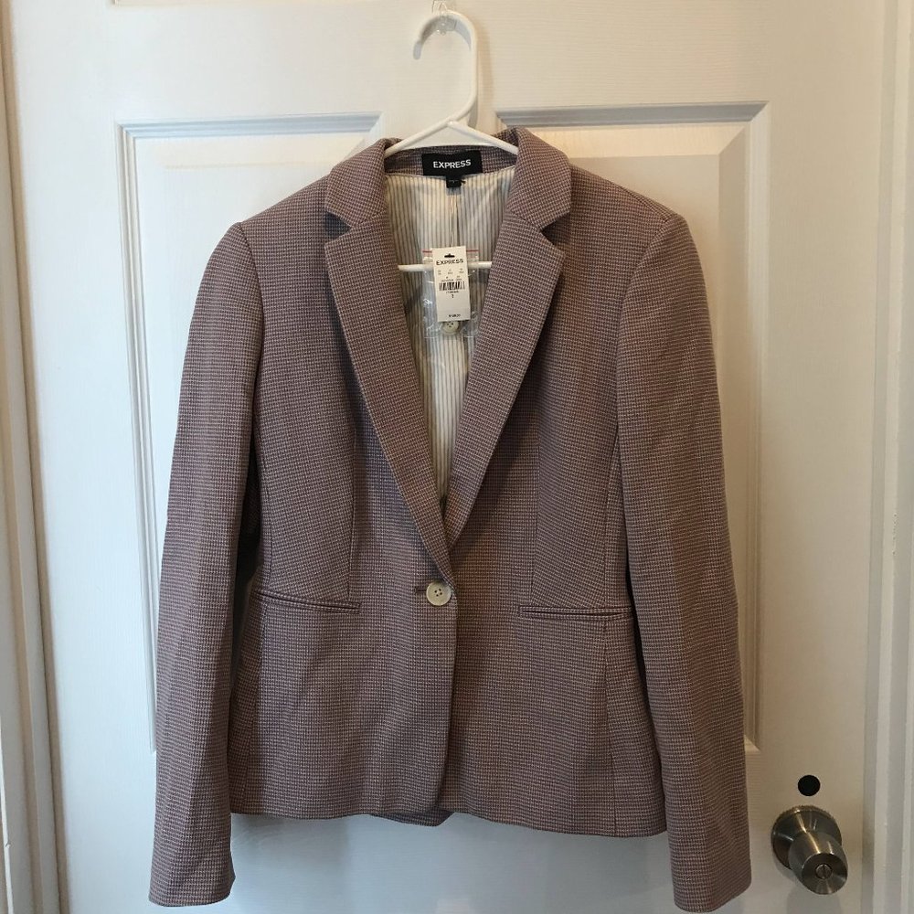 Express Mauve Patterned Blazer